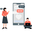 پیش‌نمایش فایل two-people-talking-to-each-other-in-good-mode-11887588 از پک ارتباطات کسب‌وکار