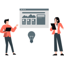 پیش‌نمایش فایل two-presenters-giving-their-ideas-about-diagram-11887509 از پک ارتباطات کسب‌وکار