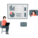 پیش‌نمایش فایل woman-giving-online-presentation-11887561 از پک ارتباطات کسب‌وکار
