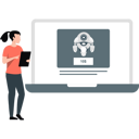 پیش‌نمایش فایل woman-introducing-communication-robot-11887537 از پک ارتباطات کسب‌وکار