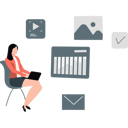 پیش‌نمایش فایل woman-preparing-folders-on-laptop-11887513 از پک ارتباطات کسب‌وکار