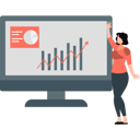 پیش‌نمایش فایل lady-gives-presentation-on-graphs-11928994 از پک شغل‌های تحلیل‌گری