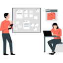 پیش‌نمایش فایل two-colleague-pasting-sticky-notes-on-board-11929045 از پک شغل‌های تحلیل‌گری