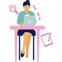 پیش‌نمایش فایل female-writer-writing-articles-on-laptop-11931354 از پک ایستگاه کاری