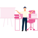پیش‌نمایش فایل man-presenting-his-workplace-11931270 از پک ایستگاه کاری