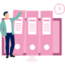 پیش‌نمایش فایل man-presenting-office-files-rack-11931256 از پک ایستگاه کاری