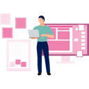 پیش‌نمایش فایل man-working-on-his-laptop-11931260 از پک ایستگاه کاری