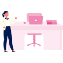 پیش‌نمایش فایل woman-giving-pause-at-workstation-11931280 از پک ایستگاه کاری
