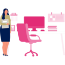 پیش‌نمایش فایل woman-holding-file-while-standing-in-office-11931290 از پک ایستگاه کاری