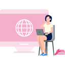 پیش‌نمایش فایل young-lady-working-on-chrome-at-her-laptop-11931278 از پک ایستگاه کاری