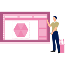 پیش‌نمایش فایل young-man-presenting-polygon-shape-on-monitor-11931267 از پک ایستگاه کاری