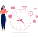 پیش‌نمایش فایل girl-happy-to-get-the-clock-with-different-options-11881871 از پک زمان طلاست