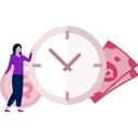 پیش‌نمایش فایل girl-representing-money-on-time-11881844 از پک زمان طلاست
