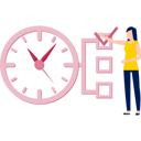 پیش‌نمایش فایل girl-sets-routine-work-accordingly-time-11881823 از پک زمان طلاست