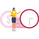 پیش‌نمایش فایل girl-shows-money-time-management-11881872 از پک زمان طلاست