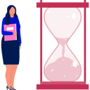 پیش‌نمایش فایل girl-waiting-for-sandglass-to-finish-11881820 از پک زمان طلاست