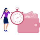 پیش‌نمایش فایل girl-with-purse-full-of-money-11881847 از پک زمان طلاست