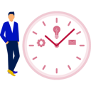 پیش‌نمایش فایل man-standing-with-clock-11881874 از پک زمان طلاست
