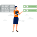 پیش‌نمایش فایل girl-explaining-about-flight-timings-and-departure-board-11859207 از پک ورود