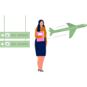 پیش‌نمایش فایل girl-reached-at-her-destination-place-by-flight-11859181 از پک ورود