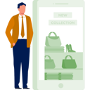 پیش‌نمایش فایل man-introducing-new-shopping-collections-11859226 از پک ورود