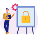پیش‌نمایش فایل boy-representing-lock-on-board-11887437 از پک امنیت سایبری