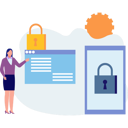 پیش‌نمایش فایل cyber-lady-locking-the-mobile-screen-11887420 از پک امنیت سایبری