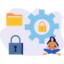 پیش‌نمایش فایل girl-installing-folder-lock-on-laptop-11887410 از پک امنیت سایبری