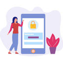 پیش‌نمایش فایل girl-pointing-on-mobile-pin-code-11887454 از پک امنیت سایبری