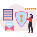 پیش‌نمایش فایل girl-pointing-on-protection-shield-11887457 از پک امنیت سایبری