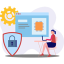 پیش‌نمایش فایل girl-preparing-security-code-11887424 از پک امنیت سایبری