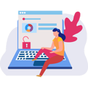 پیش‌نمایش فایل girl-working-on-the-laptop-after-unlocking-the-password-11887492 از پک امنیت سایبری