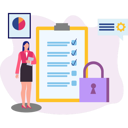 پیش‌نمایش فایل lady-verifying-checklist-11887438 از پک امنیت سایبری