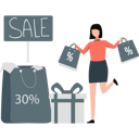 پیش‌نمایش فایل girl-availing-discount-offers-11992179 از پک تخفیف