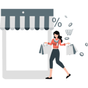 پیش‌نمایش فایل girl-completed-shopping-in-retail-price-11992212 از پک تخفیف