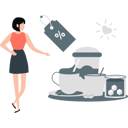 پیش‌نمایش فایل girl-gives-discount-on-tea-stall-11992208 از پک تخفیف