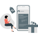 پیش‌نمایش فایل girl-pay-online-payment-from-wallet-11992153 از پک تخفیف