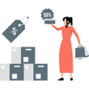پیش‌نمایش فایل lady-enjoying-half-price-shopping-11992167 از پک تخفیف