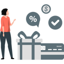 پیش‌نمایش فایل lady-gets-discount-on-card-shopping-11992159 از پک تخفیف