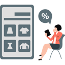 پیش‌نمایش فایل woman-checking-discounted-dresses-on-tab-11992183 از پک تخفیف