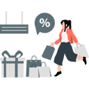پیش‌نمایش فایل woman-happily-buying-more-things-11992195 از پک تخفیف