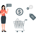 پیش‌نمایش فایل woman-talking-about-savings-and-offer-11992194 از پک تخفیف