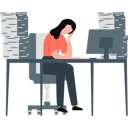 پیش‌نمایش فایل girl-depressed-due-to-bundles-of-work-11991935 از پک زندگی شرکتی