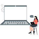 پیش‌نمایش فایل girl-speaking-and-writing-11992025 از پک زندگی شرکتی