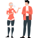 پیش‌نمایش فایل man-talking-with-robotic-girl-11992006 از پک زندگی شرکتی