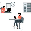 پیش‌نمایش فایل employees-are-working-online-11992403 از پک منابع انسانی