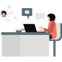پیش‌نمایش فایل office-girl-replying-to-mails-11992352 از پک منابع انسانی