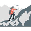 پیش‌نمایش فایل boy-also-crossing-difficult-mountain-path-11992290 از پک کوهنوردی