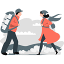 پیش‌نمایش فایل boy-going-for-destination-point-and-girl-coming-back-11992324 از پک کوهنوردی