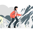 پیش‌نمایش فایل girl-continuously-walking-11992309 از پک کوهنوردی